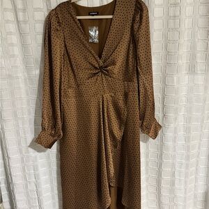 Express Tan Blazer with Black Dots